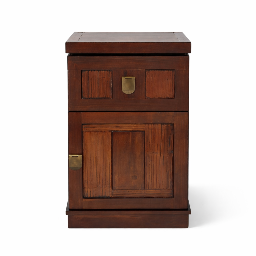 Table de chevet artisanale en teck et bambou — Bali