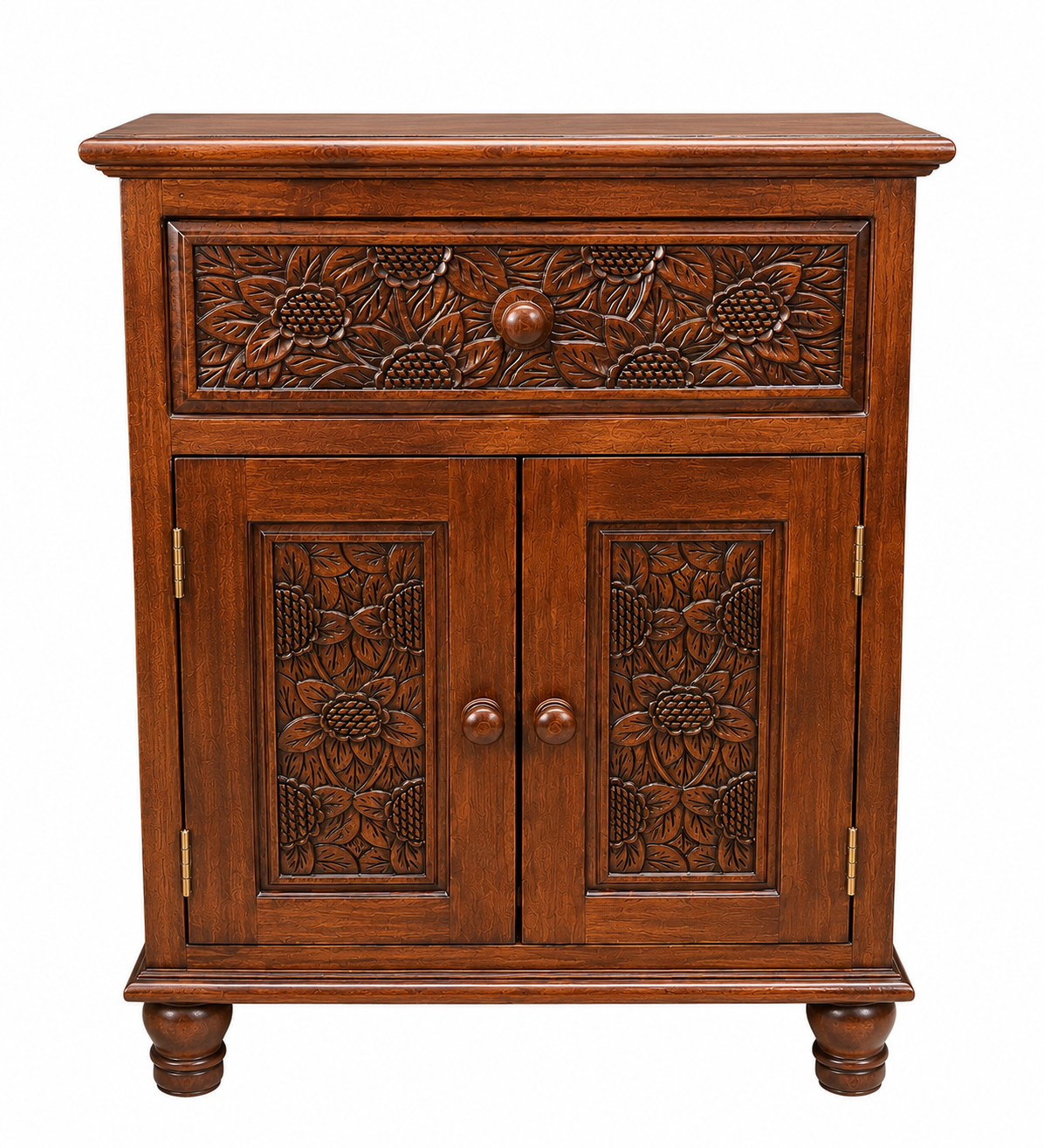 Table d'appoint en acacia sculpté