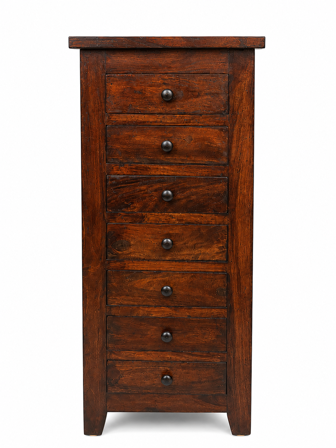 Meuble de rangement 7 tiroirs en bois d'acacia massif