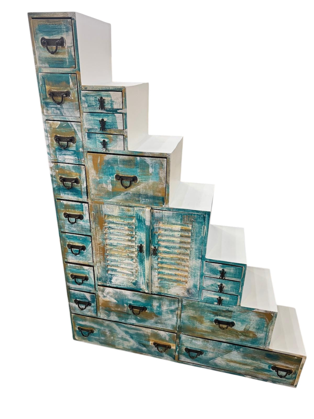 Meuble escalier acacia