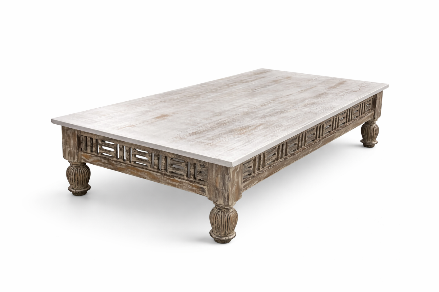 Table basse en teck blanchi-Bali