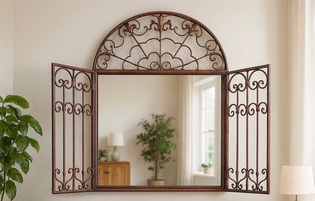 Miroir en fer forgé