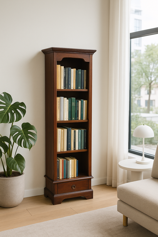 Bibliothèque bois acacia massif