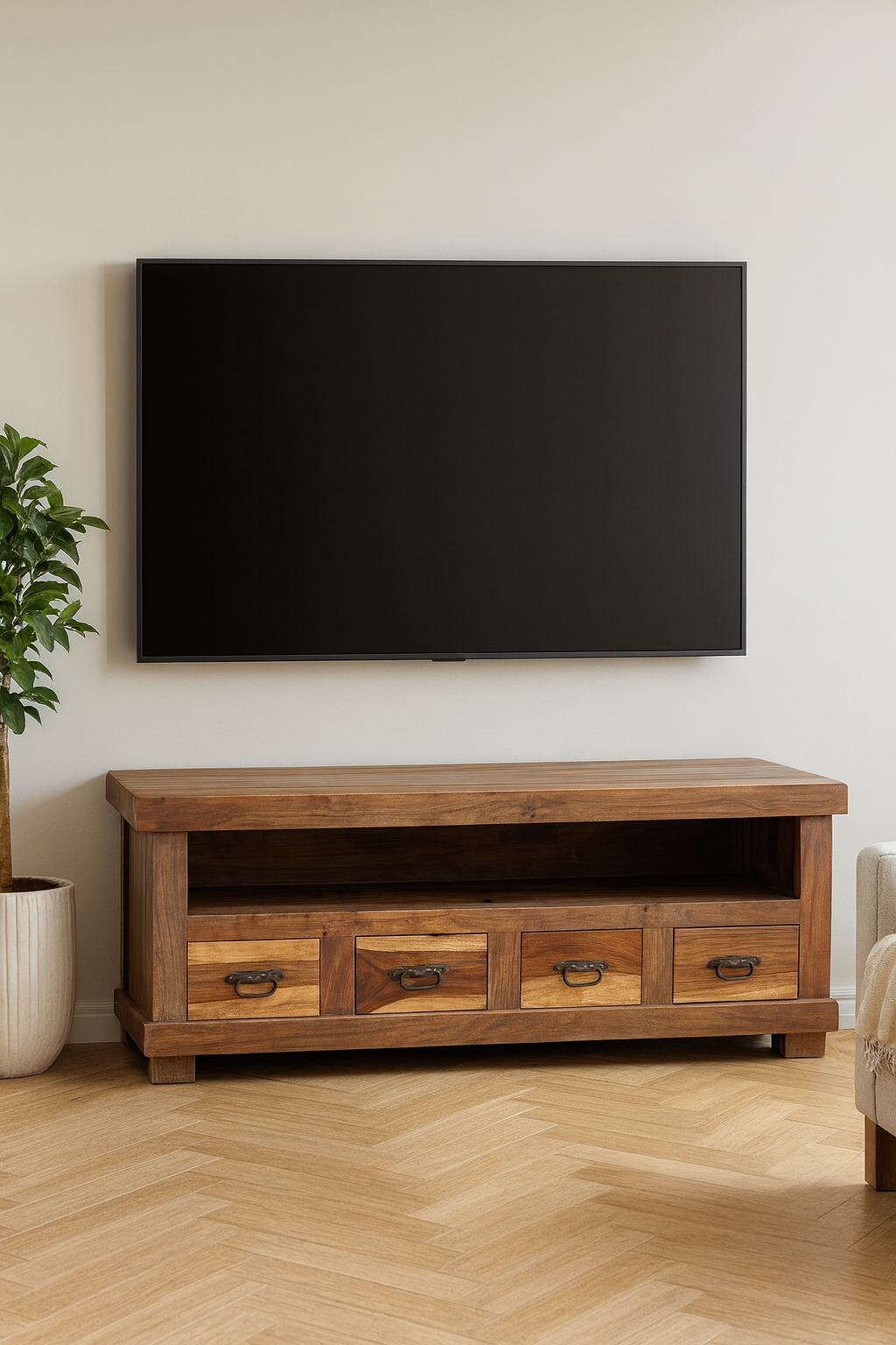 Meuble TV bois de rose