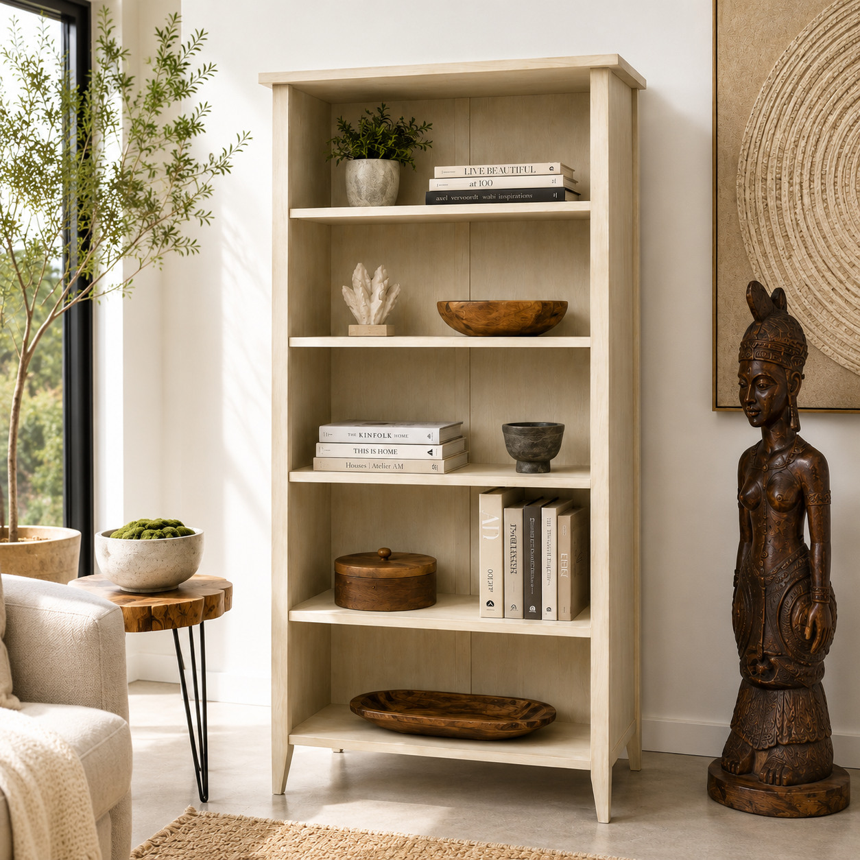 Bibliothèque en bois – Design épuré et intemporel