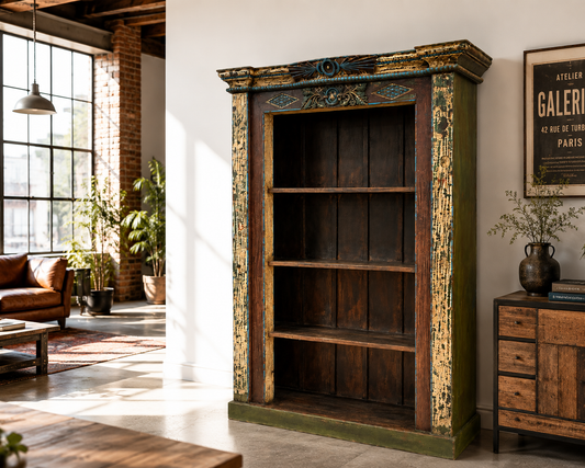 Bibliothèque en bois de teck