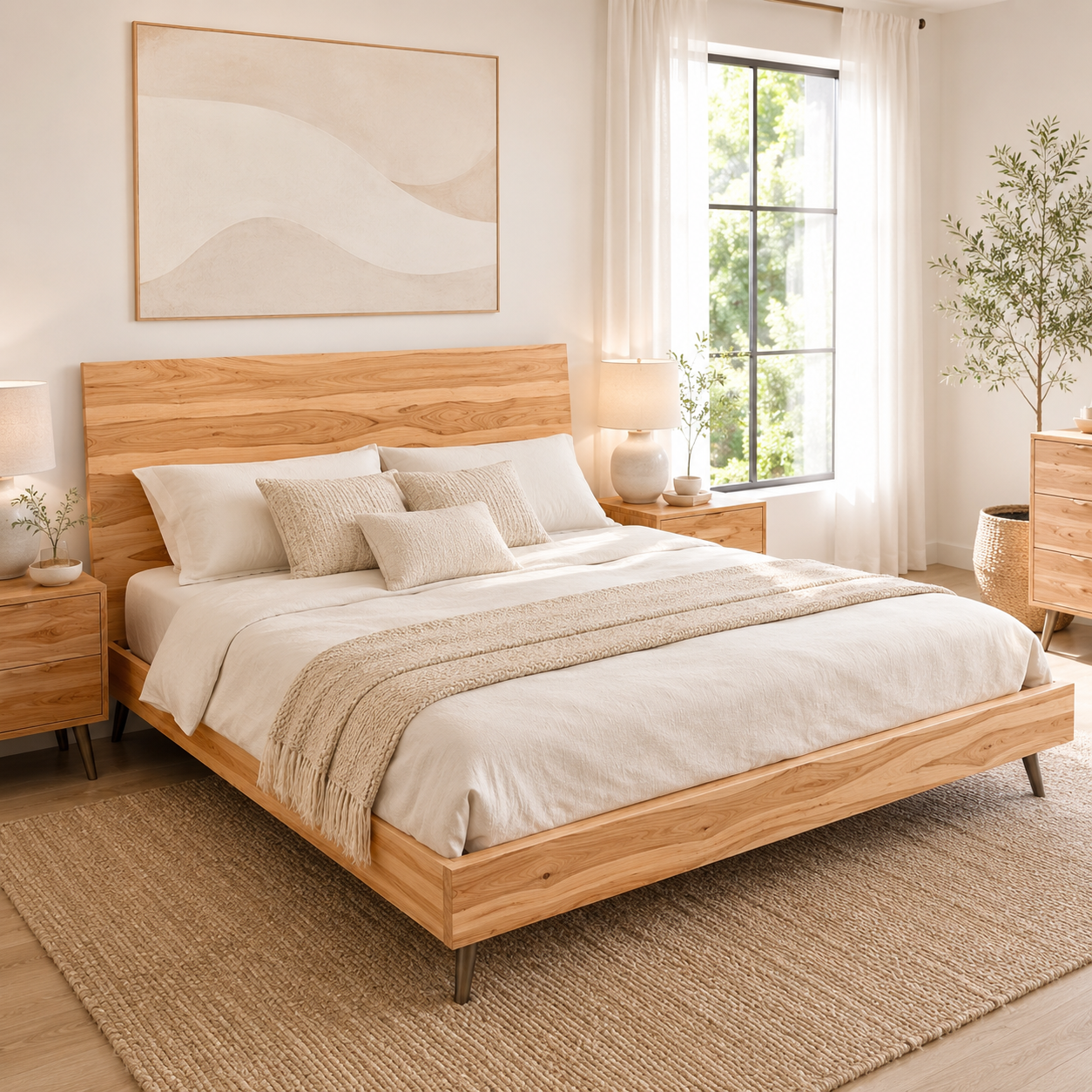 Lit King en bois de rose