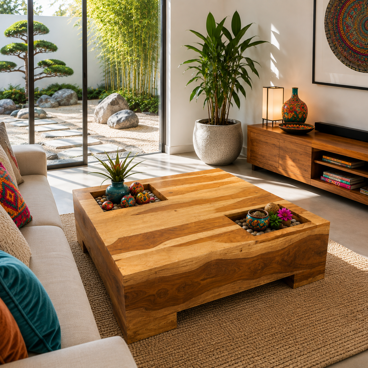 Table de salon bois de rose