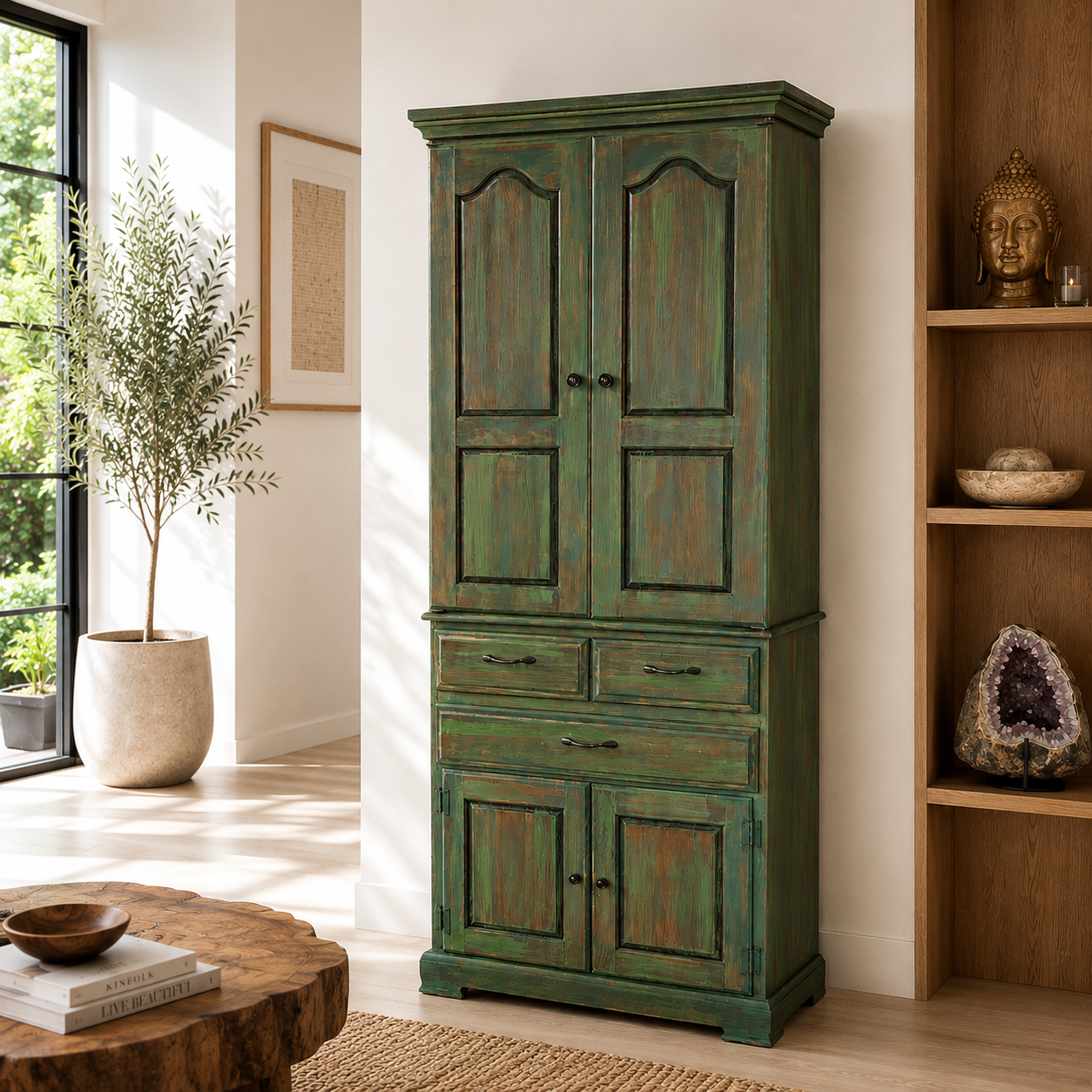 Armoire multifonction en bois massif