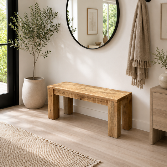 Banc en bois de rose massif