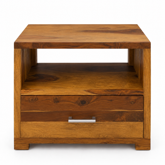 Table de chevet en bois de rose massif