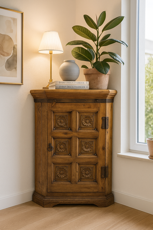 Meuble d'angle en bois de rose