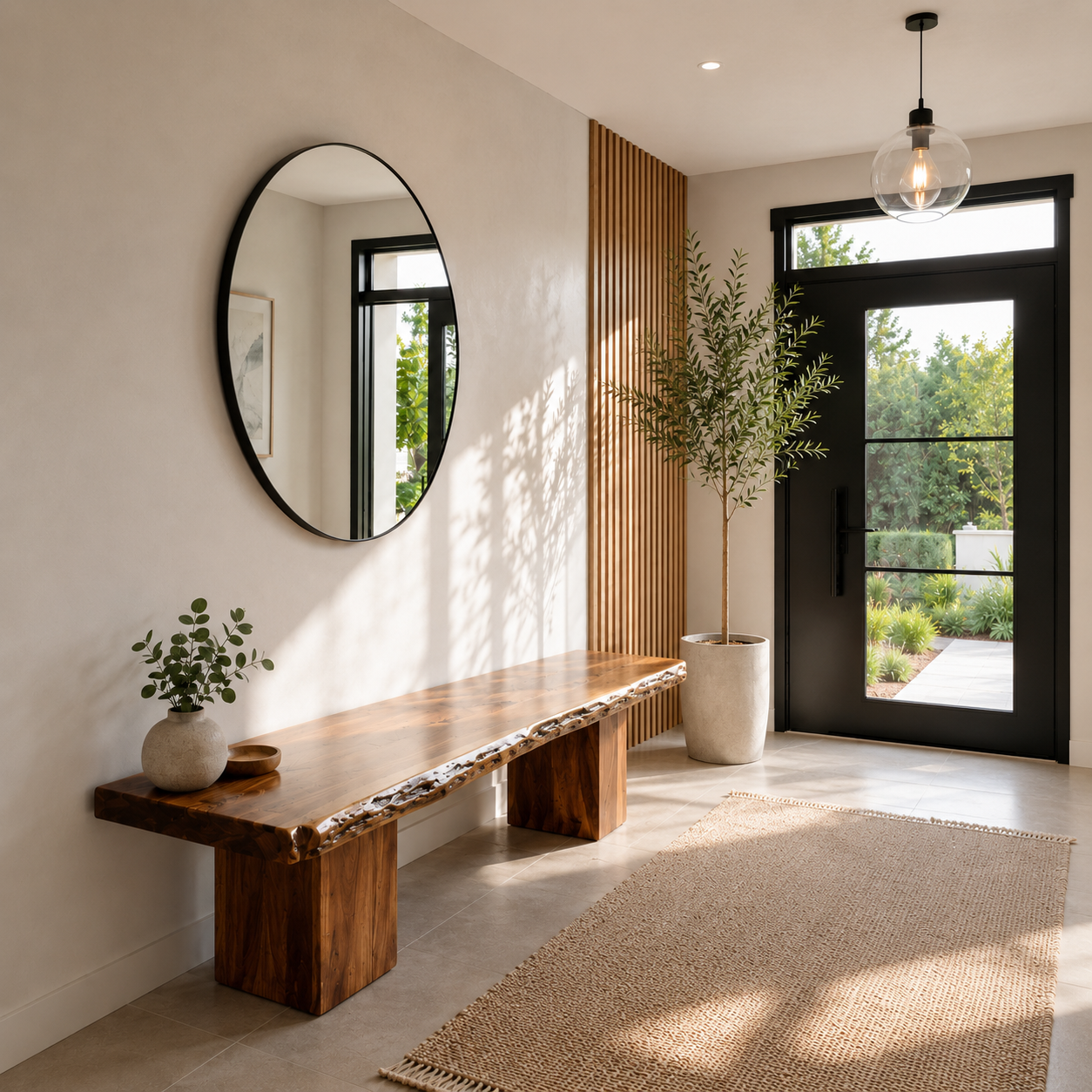 Banc en bois de rose massif