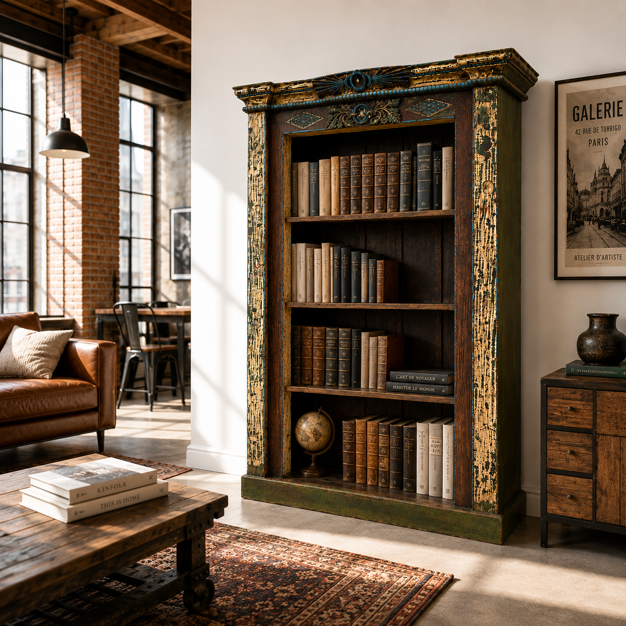 Bibliothèque en bois de teck