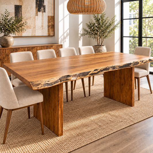 Table à manger en bois de rose massif – 7 pi