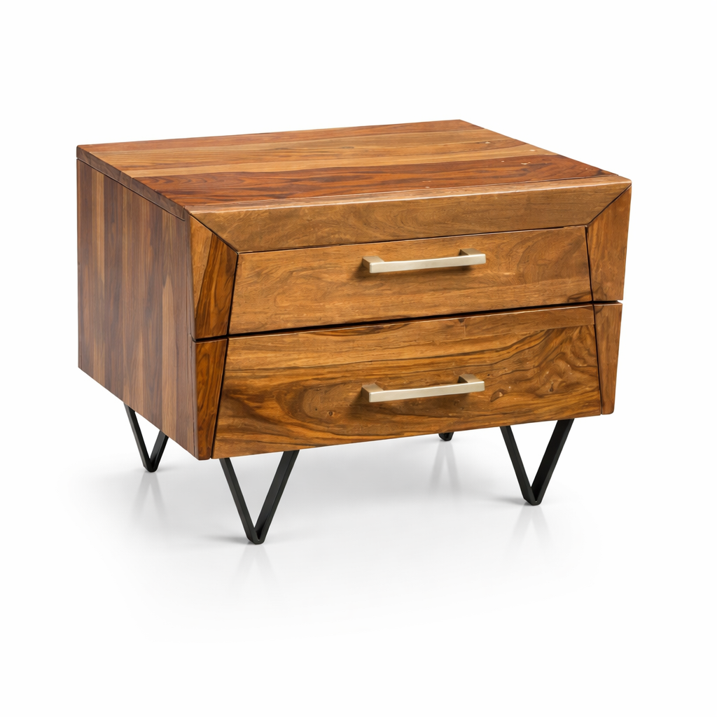 Table de chevet en bois de rose d’Inde