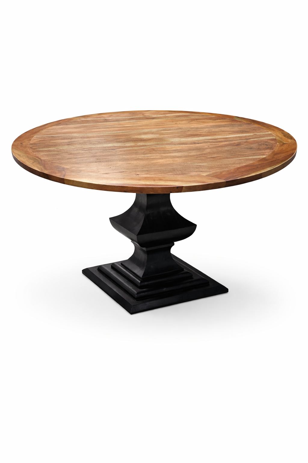 Table à manger ronde en bois de rose massif – 48"
