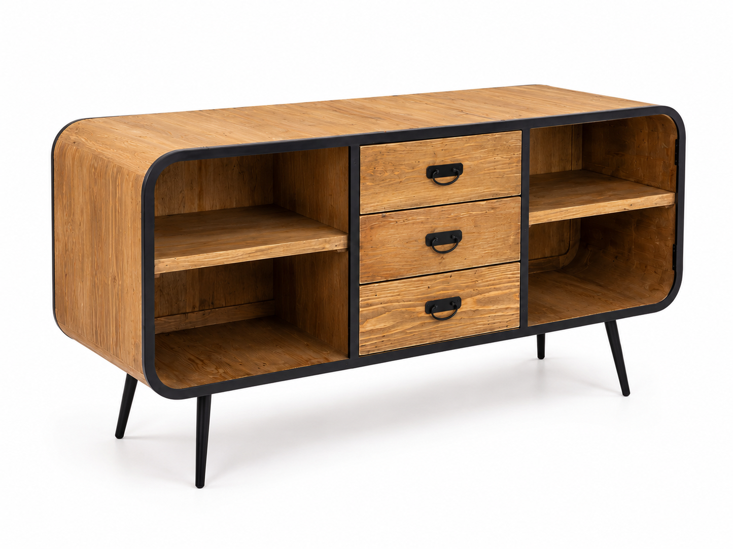 Buffet au design Industriel en Bois Massif