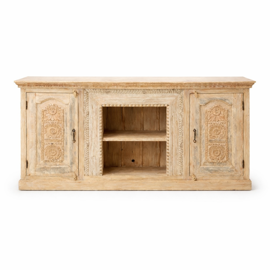Buffet en teck massif sculpté – Inde