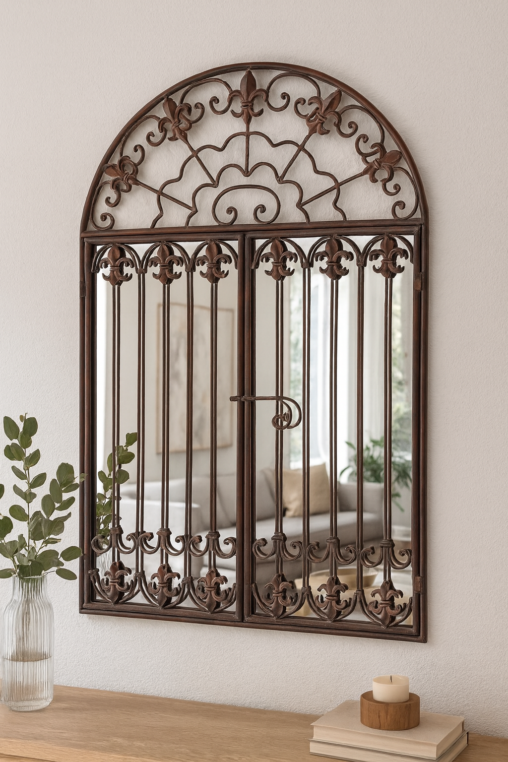 Miroir en fer forgé