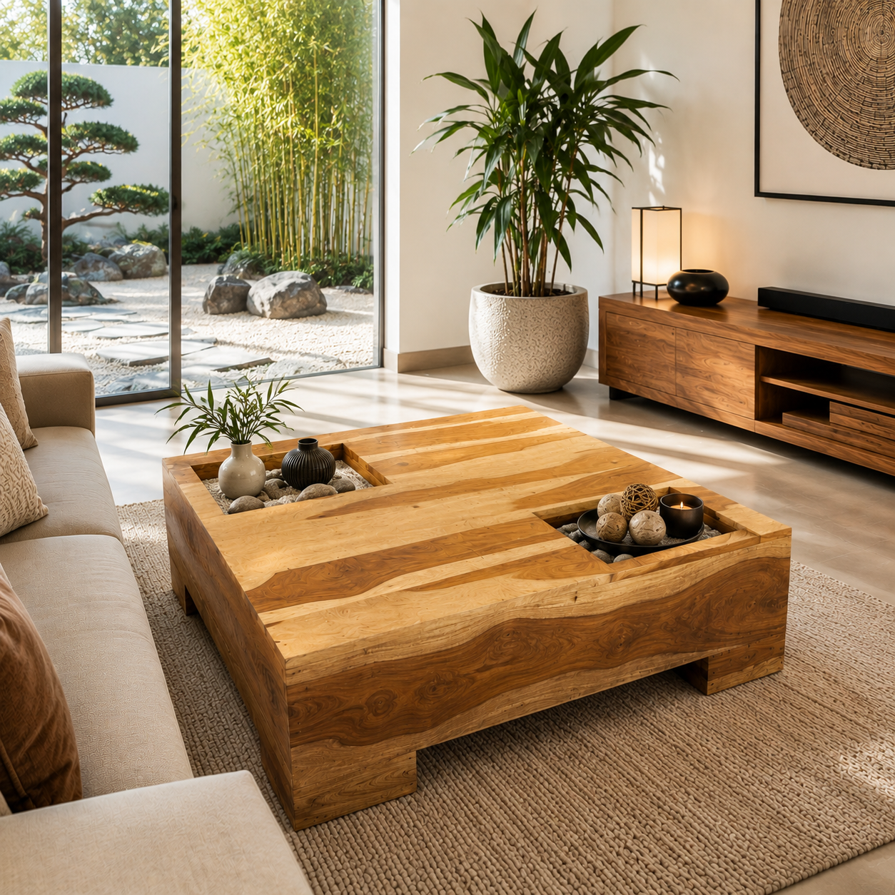 Table de salon bois de rose