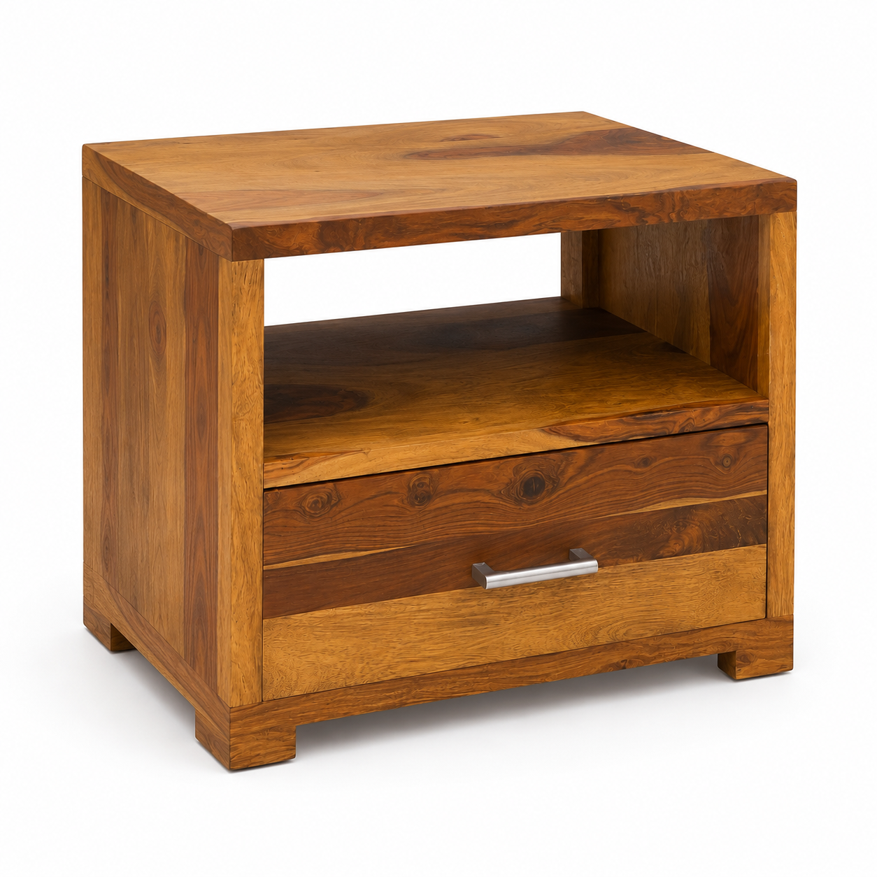 Table de chevet en bois de rose massif