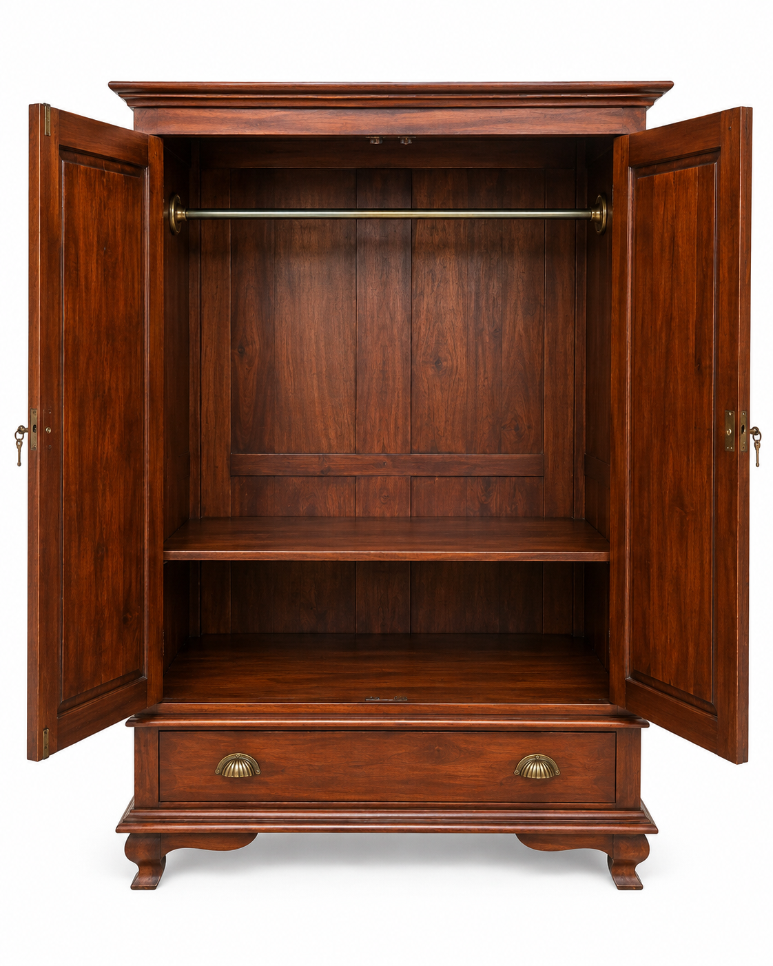 Armoire de rangement en bois d’acacia massif