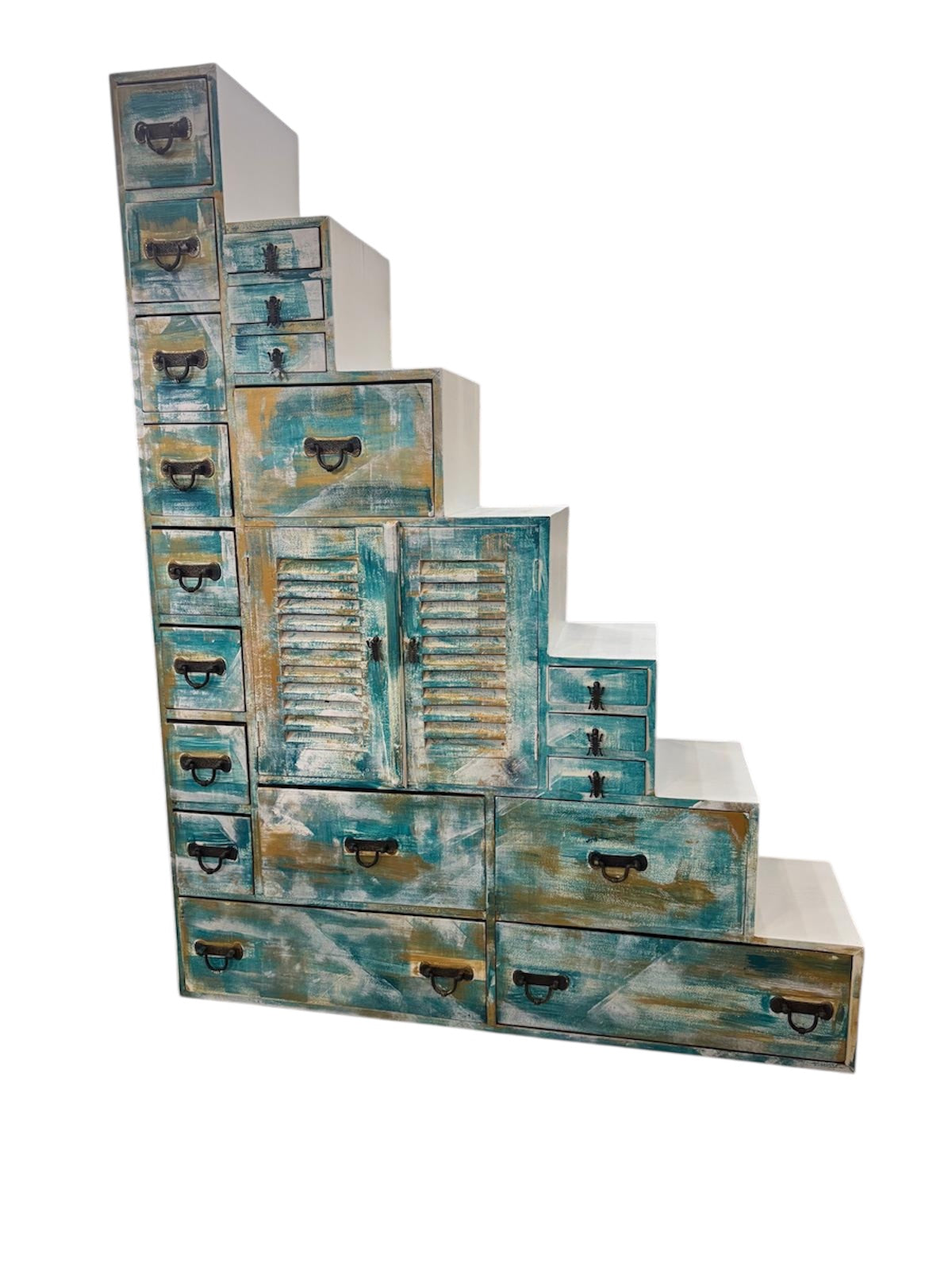 Meuble escalier acacia