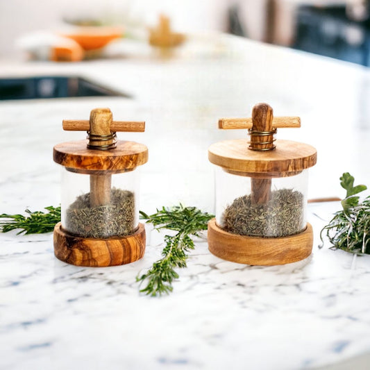 Moulin à herbes bois olivier