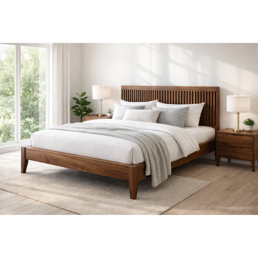 Lit king bois de rose-Inde